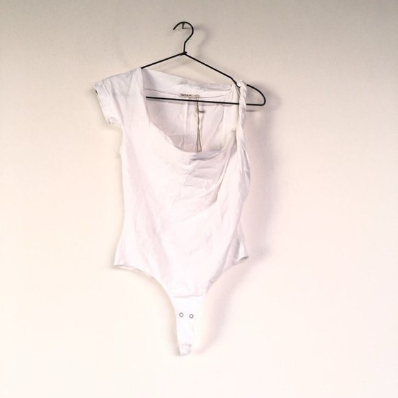 Noam Tawny Bodysuit Vintage White Off Shoulder - Picture 7 of 11
